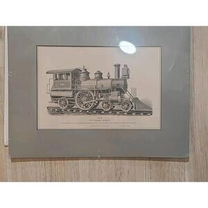 Antique railroad gazette Fig.43 Fast Passenger Locomotive Print 1883 Train Cool
